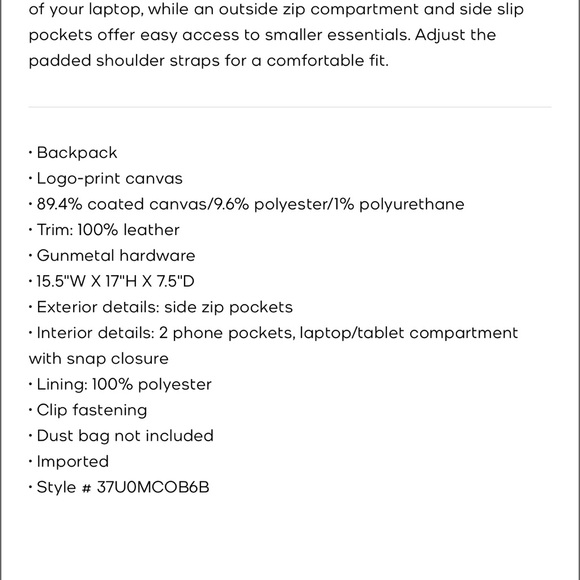 Men's Michael Kors dome Backpack cooper logo brown / green NWT - Picture 5 of 15